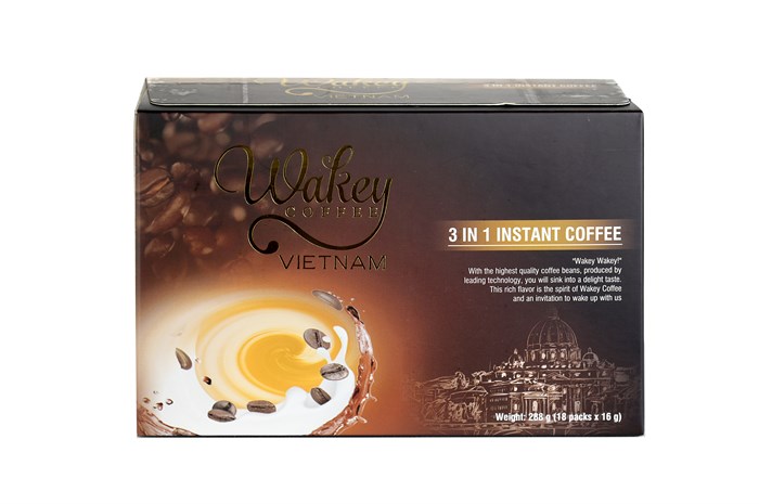 Растворимый кофе 3 в 1 WAKEY 288 г/коробка (18 пачек по 16 г.) - фото 11194
