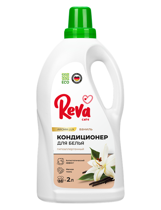 Кондиционер-ополаскиватель для белья Reva Care, AROMA LUX Ваниль, 2л 3917 - фото 11795