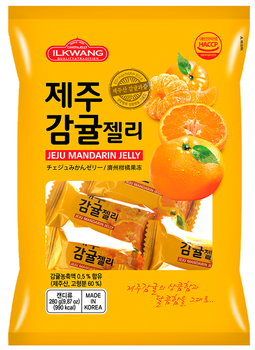 ILKWANG JEJU MANDARIN JELLY / Конфета желейная со вкусом мандарина 8801270000972 - фото 12137