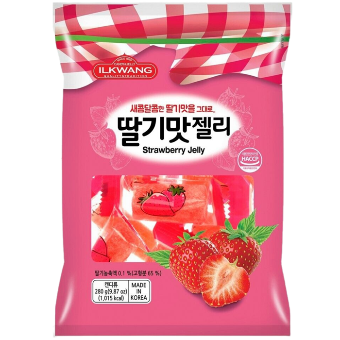 ILKWANG STRAWBERRY JELLY / Конфета желейная со вкусом клубники 8801270000828 - фото 12147