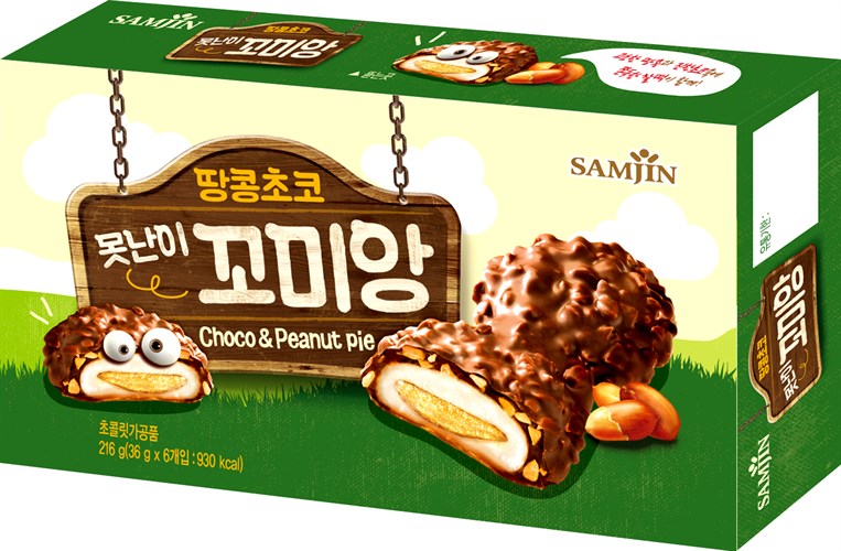 Choco & Peanut Pie/Шоколадное моти Komiang с ореховой начинкой 36г*6шт - фото 8703