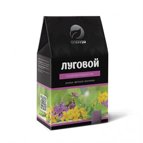 Травяной чай "Луговой", 80 г (зверобой, душица, мята, земляника)