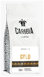 Кофе жареный в зернах CARIBIA Gold, 250г new