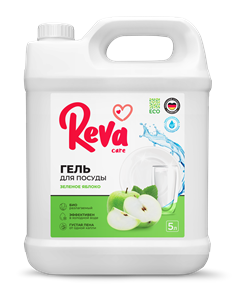 Средство для мытья посуды Reva Care с ароматом «Яблоко», 5 л