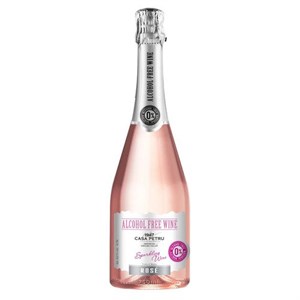 Вино безалкогольное газированное полусладкое розовое Каса Петру Розе 0.75