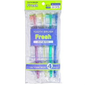 Набор зубных щеток средней жесткости "Fresh", 4 шт Kyowa Shiko