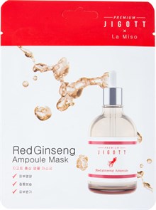 Premium Jigott&La Miso Ампульная маска с красным женьшенем 27мл